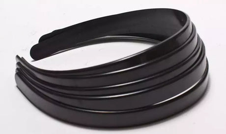 Black Plastic Toothless Headbands for Hair Accessories - 1/2"