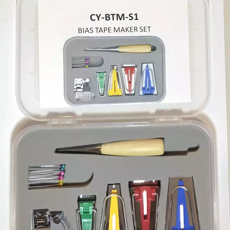 Bias Tape Maker Kit Premium for Sewing and Quilting - 1/4 in. to 1 in.