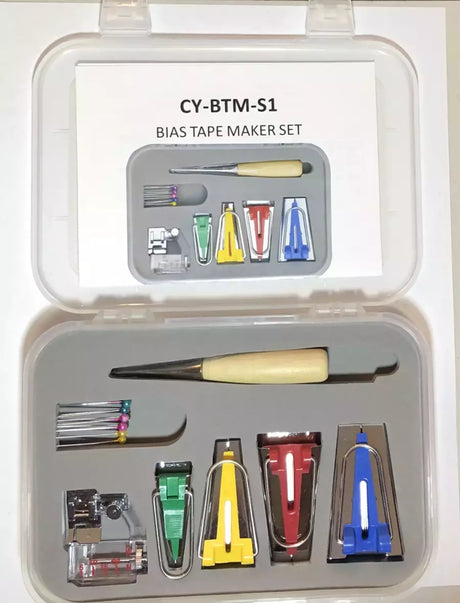 Bias Tape Maker Kit Premium for Sewing and Quilting - 1/4 in. to 1 in.