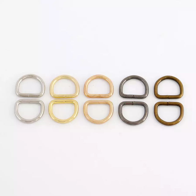 D-Ring Welded Metal Ring Durable Hardware for Bags - 1/2" to 2"