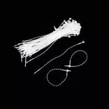 Security Ties Clear Beaded Adjustable Tamper-Proof for Merchandise Tags - 5" 7" 9"