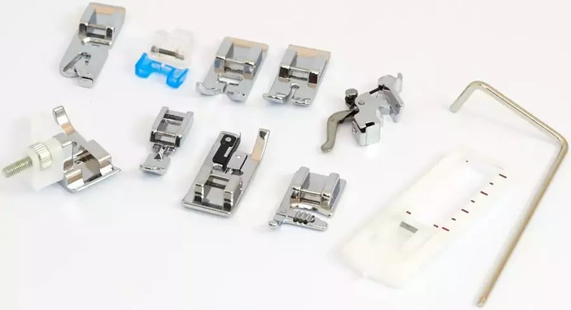 Snap-On Presser Foot Set Low Shank Starter Kit for Home Sewing Machines - 11-Piece