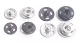 Metal Sew-On Snap Buttons Durable Fasteners for Garments - 8mm to 25mm