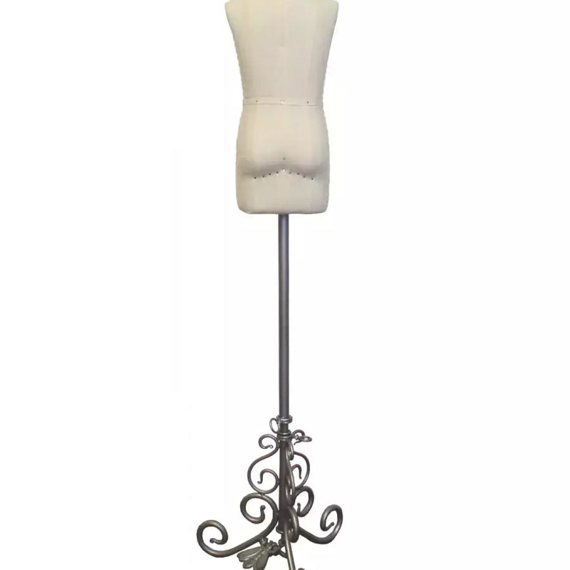 Half Scale Men Dress Form Pin-able Linen for Draping Practice - 17.5 in