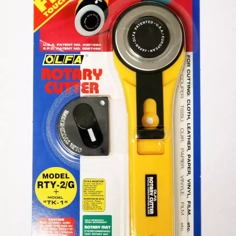 45mm Heavy-Duty Rotary Cutter for Fabric, Quilting & Craft - OLFA RTY-2/G