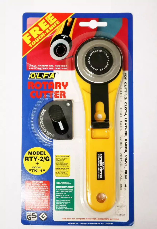 45mm Heavy-Duty Rotary Cutter for Fabric, Quilting & Craft - OLFA RTY-2/G
