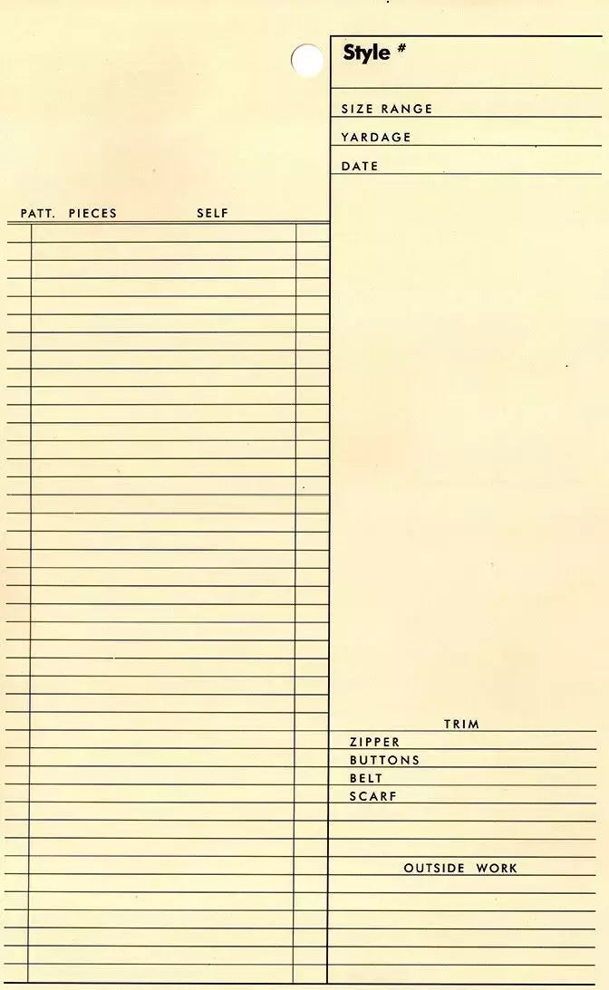 Pattern Making Cards Heavy-Duty for Professional Pattern Drafting - 10" x 16"