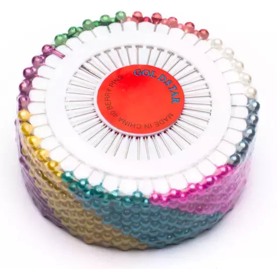 Pearlized Head Pins Multi-Colored Sewing Pins - 40mm