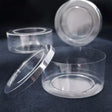 Clear Round Plastic Container Durable Storage for Craft Supplies - 4" x 1.5"