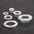 Clear Plastic Grommets With Washers for Banners - Heavy-Duty Clear
