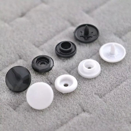 Plastic Snap Buttons Durable Set for Crafts & Clothing - 12.5mm