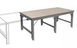 Production Cutting Table Heavy-Duty Modular for Sewing Rooms - 48" x 48"