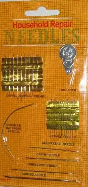 Sewing Needles Assorted Repair Set with Threader - 27 Piece