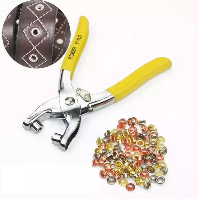 Eyelet Grommet Setting Tool Kit Heavy-Duty for Fabric Repair - Drop Forged Steel