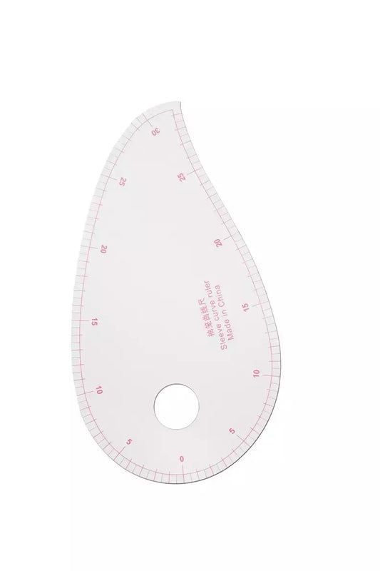 Sleeve Curve Ruler Transparent Metric Sewing Ruler - 2cm x 30cm