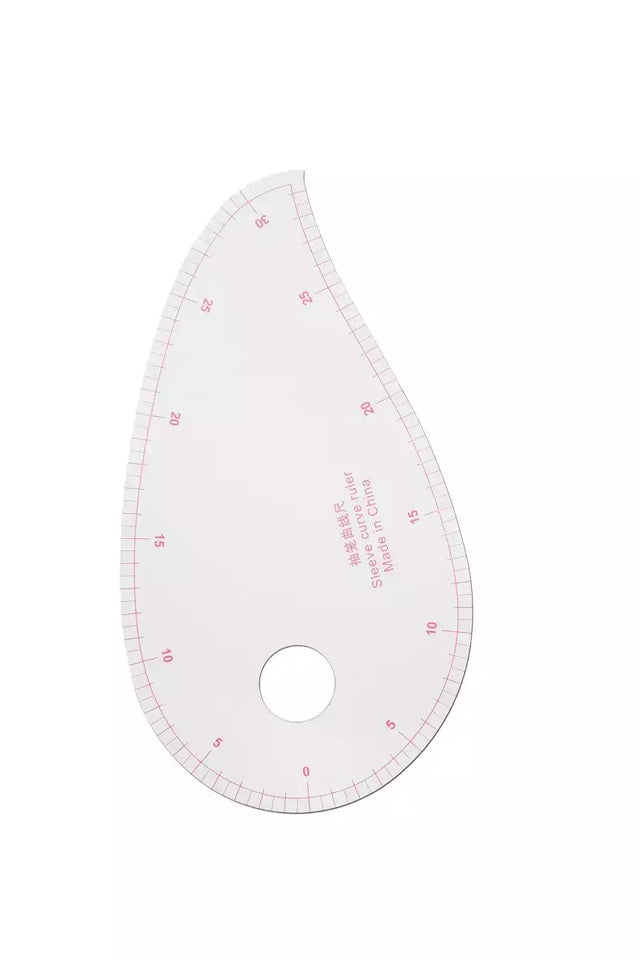 Sleeve Curve Ruler Transparent Metric Sewing Ruler - 2cm x 30cm