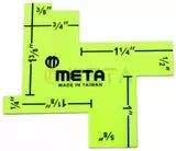 Mini Measuring Gauge Thin Credit Card Ruler for Wallet - 1/8" to 2"