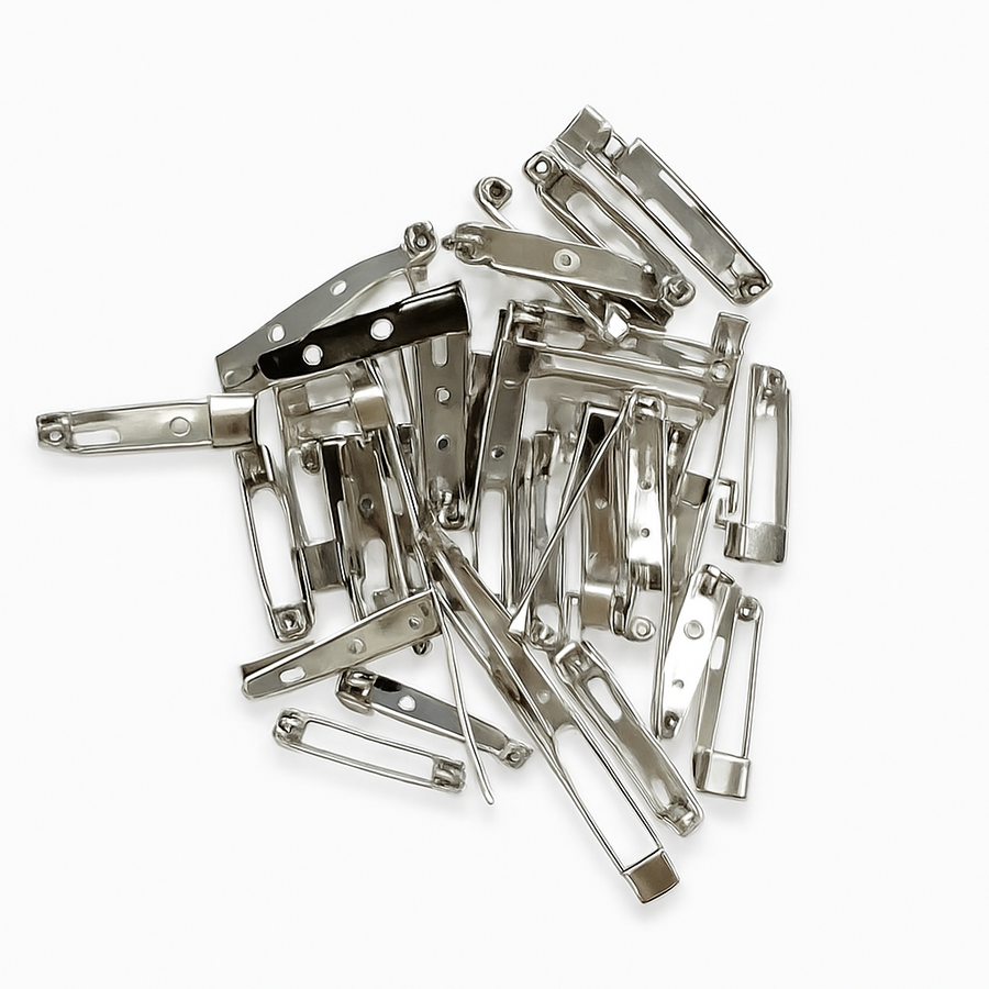 Brooch Pin Backs Non-Locking C Clasp Easy Craft Attachment - 1" 144 Pack