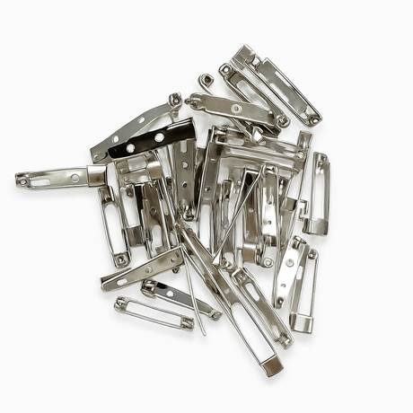 Brooch Pin Backs Non-Locking C Clasp Easy Craft Attachment - 1" 144 Pack