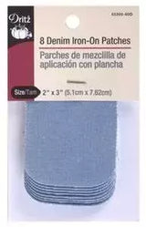Denim Iron-On Patches Durable Repair Patches for Jeans & Jackets - 3 x 2 in