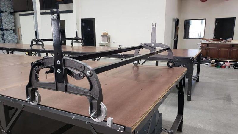 Manual Fabric Spreader Expandable Heavy-Duty for Cutting Tables - 48" to 72"