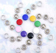 Prong Ring Snaps Enamel Button Covers for Fabric - 9.5mm/11mm