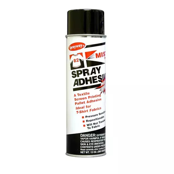 Spray Adhesive Mist Type Repositionable for Screen Printing - Sprayway SW82C