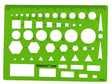 Plastic Template All-Purpose Shape Template with Inch Scale - 44 Shapes