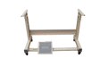 Industrial Sewing Table Frame Assembly with Locking Caster Wheels - Adjustable T-Leg