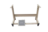Industrial Sewing Table Frame Assembly with Locking Caster Wheels - Adjustable T-Leg