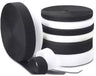 Hook and Loop Sew-On Fastener Durable Rolls for Sewing Projects - Black/White
