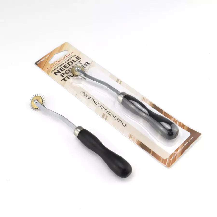 Tracing Wheel Needle Point Deluxe Precision Tool - 7-1/2" Wood Handle