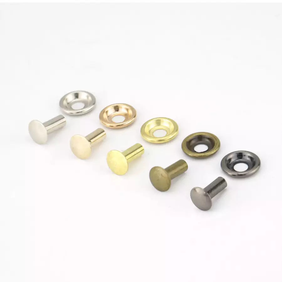 Tubular Rivets Iron Decorative 5/16" for Bags & Leather - 10mm Post