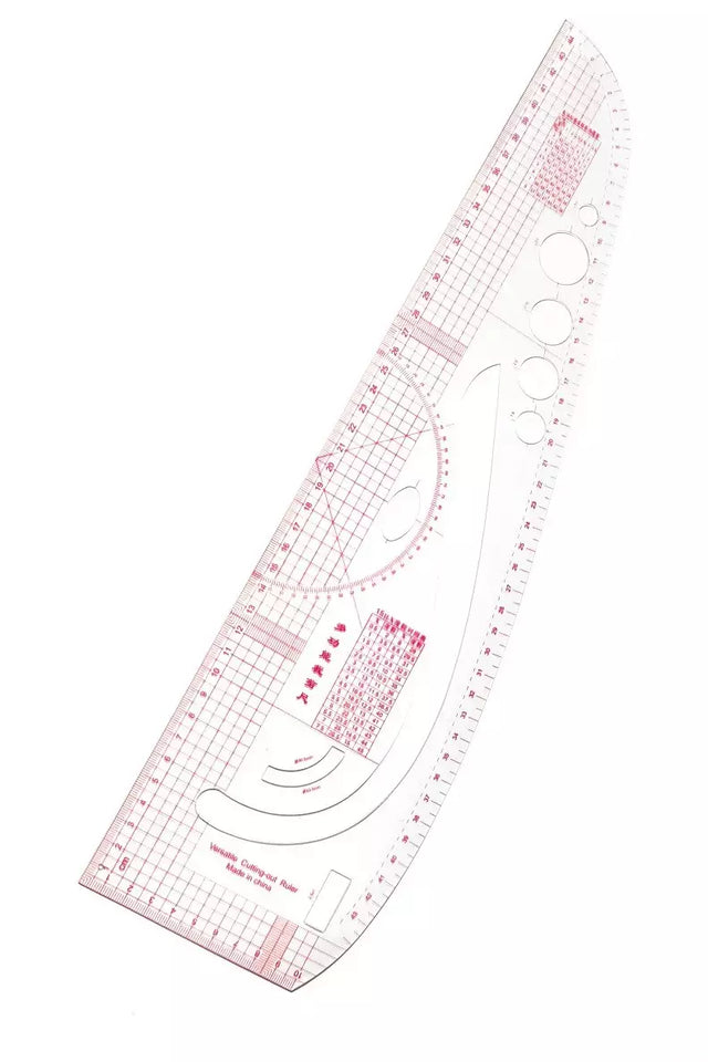 Cutting-Out Ruler Metric Versatile Pattern Tool - 45cm x 10cm