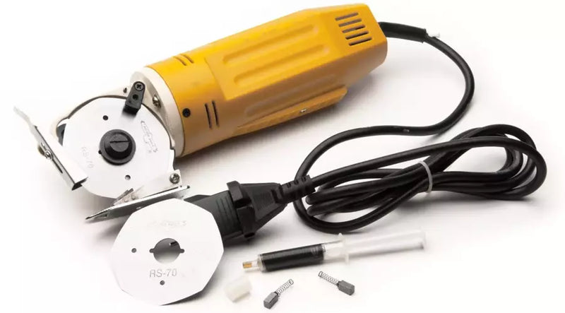 Electric Rotary Cutter Heavy-Duty Fabric Cutting Machine - 70mm Blade