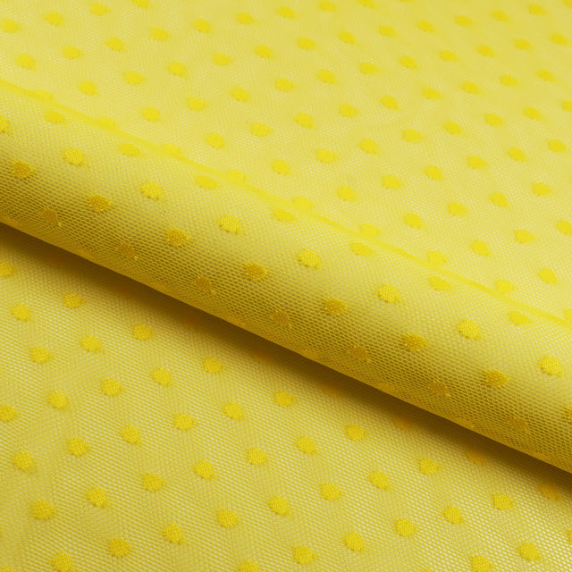 Polka Dot Stretch Mesh Fabric