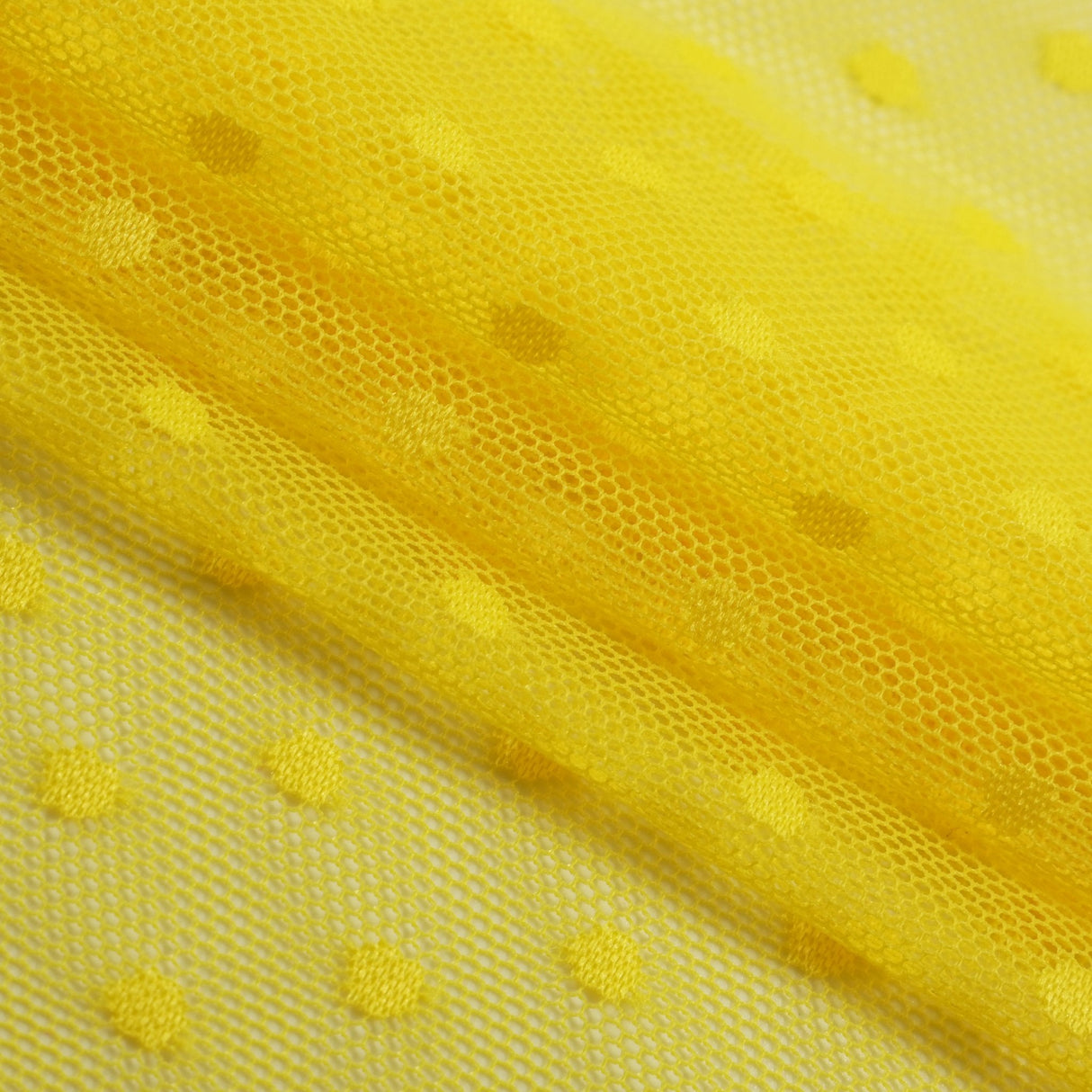 Polka Dot Stretch Mesh Fabric