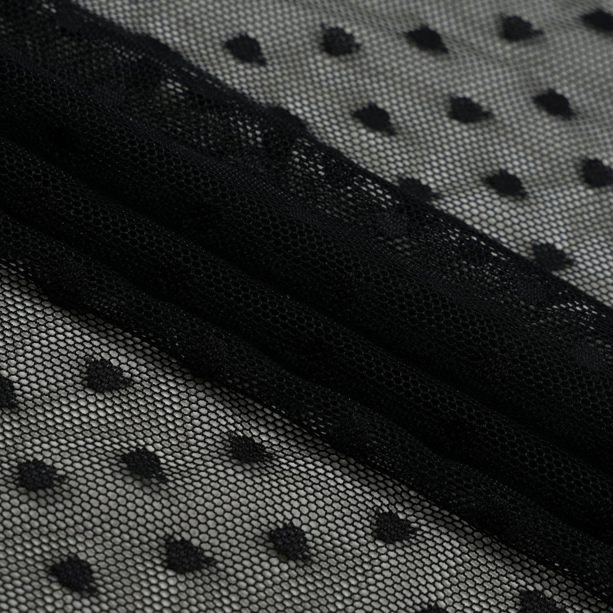 Polka Dot Stretch Mesh Fabric