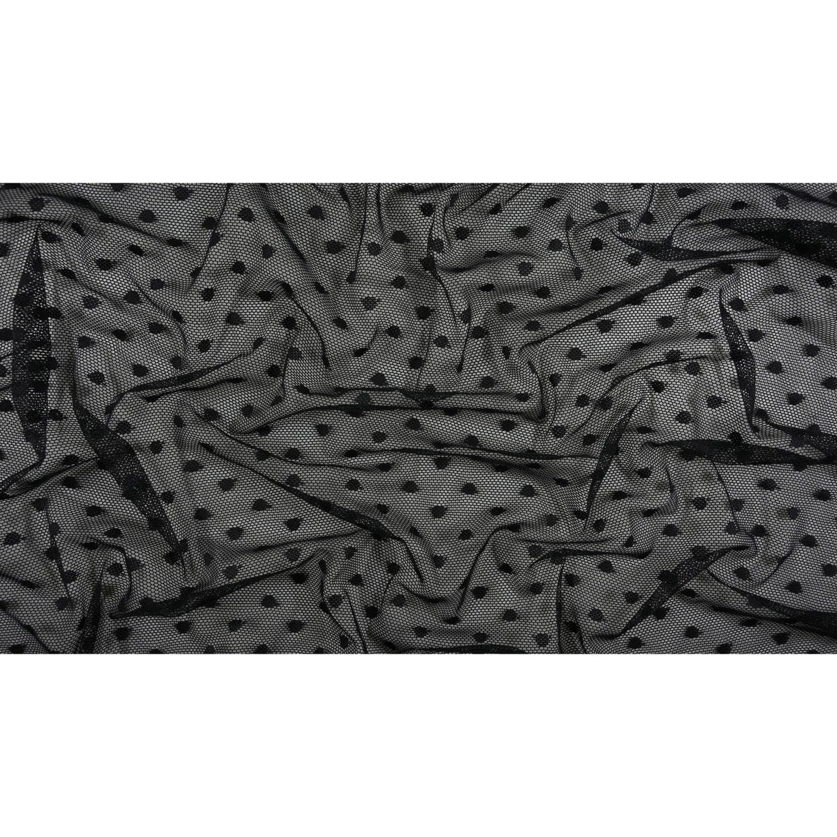 Polka Dot Stretch Mesh Fabric