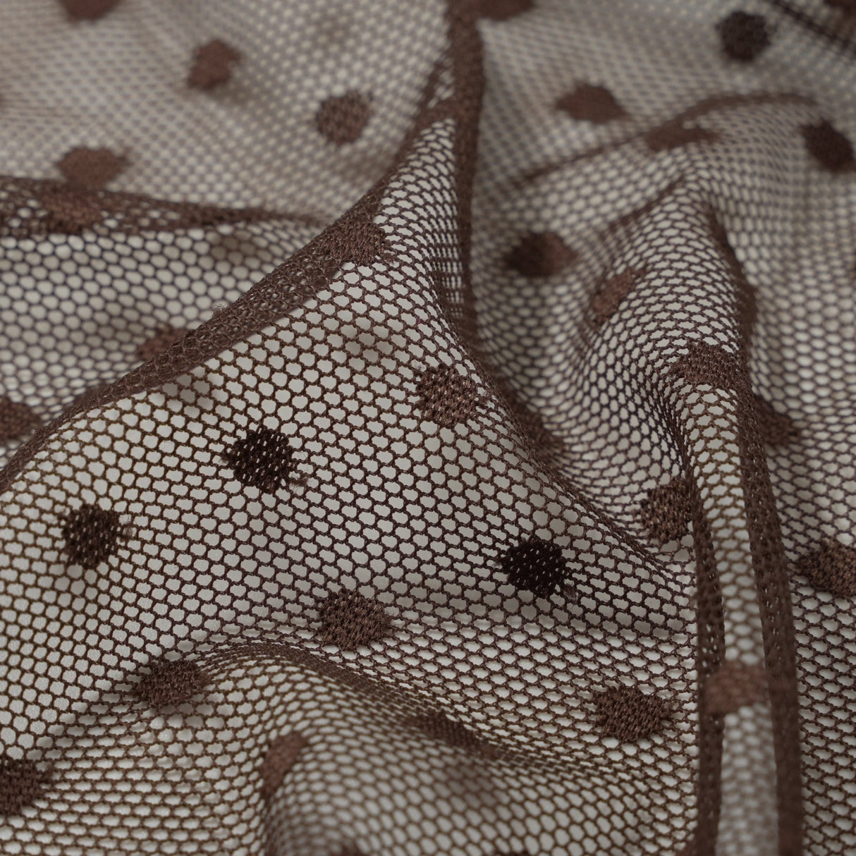 Polka Dot Stretch Mesh Fabric