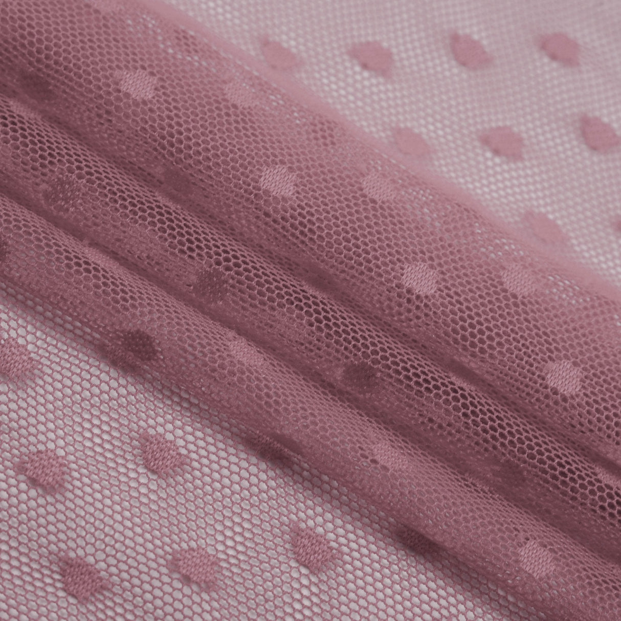 Polka Dot Stretch Mesh Fabric