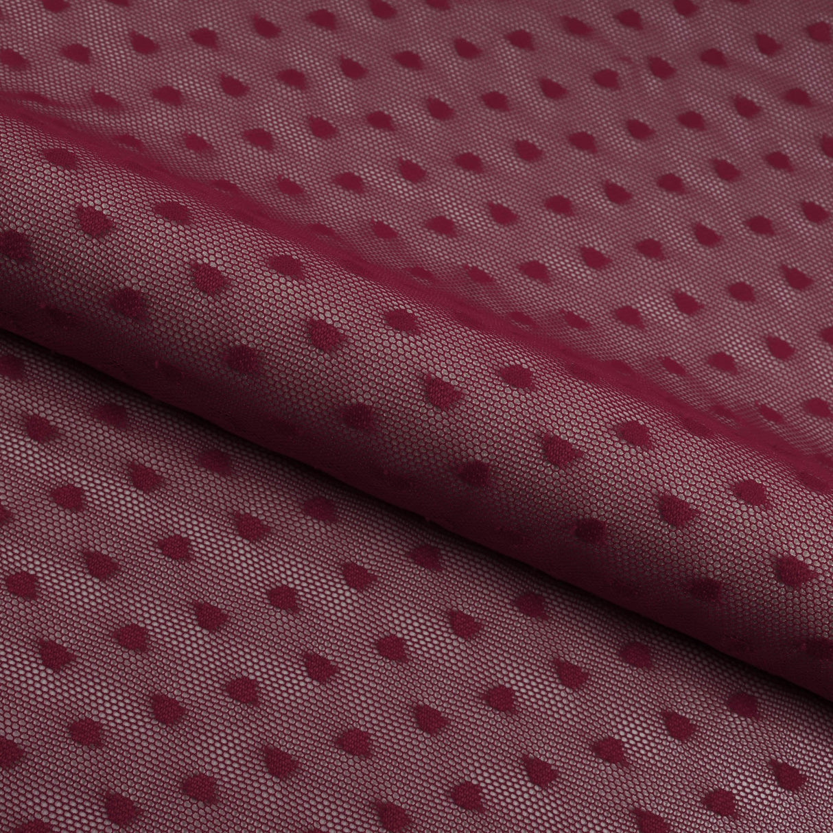 Polka Dot Stretch Mesh Fabric