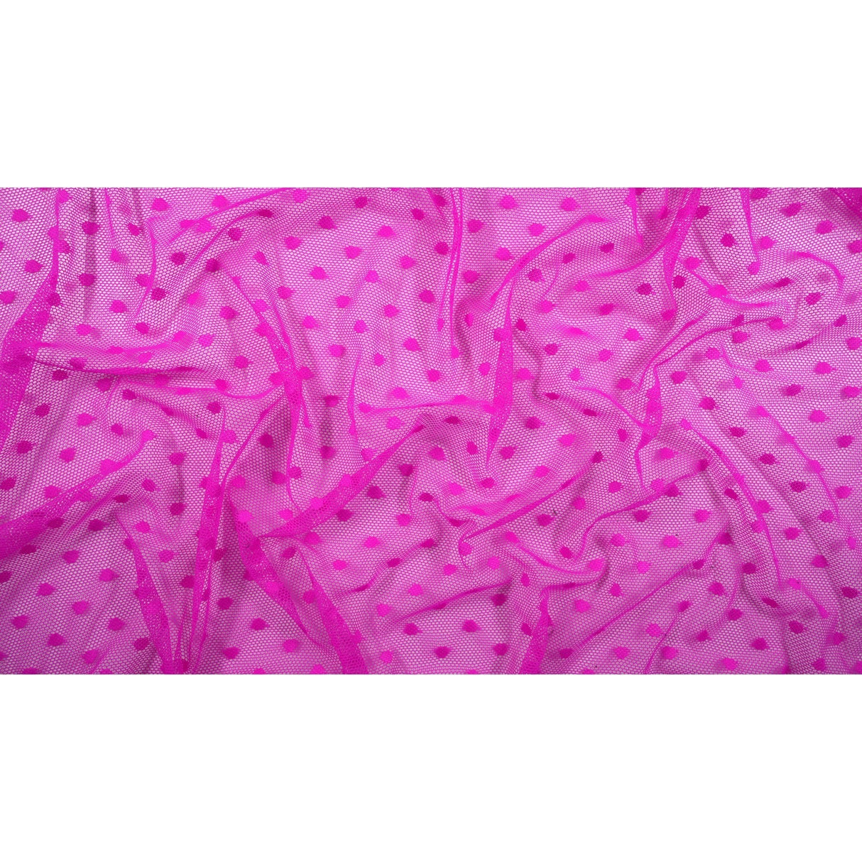 Polka Dot Stretch Mesh Fabric