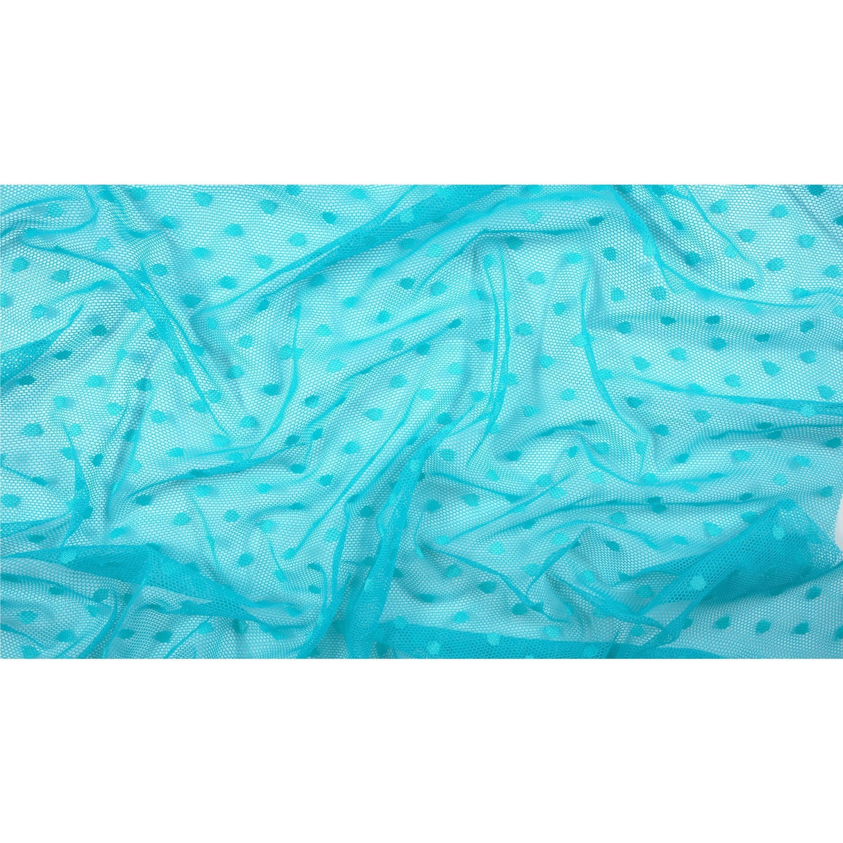 Polka Dot Stretch Mesh Fabric