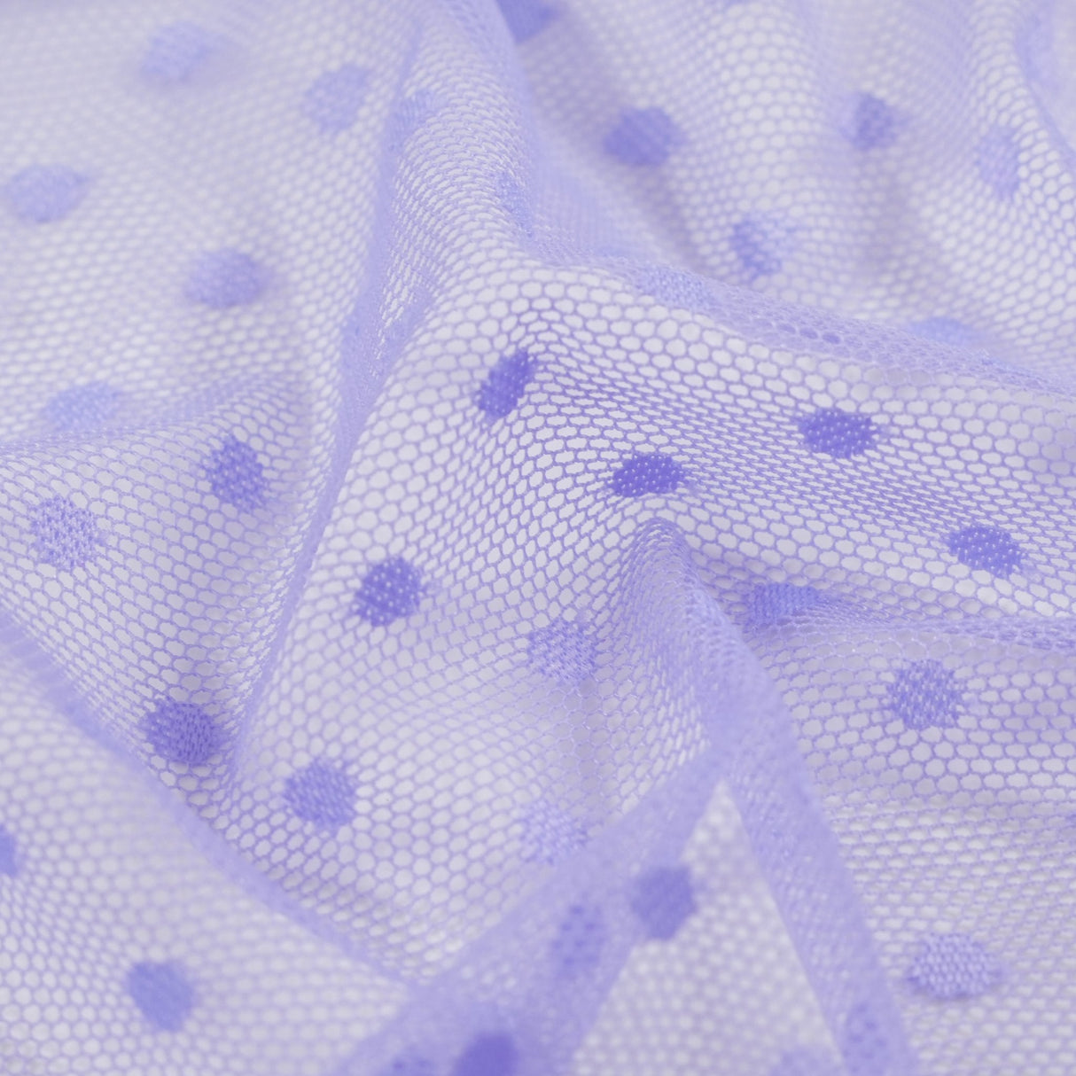 Polka Dot Stretch Mesh Fabric