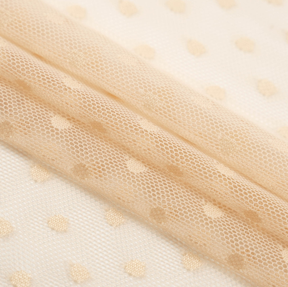 Polka Dot Stretch Mesh Fabric