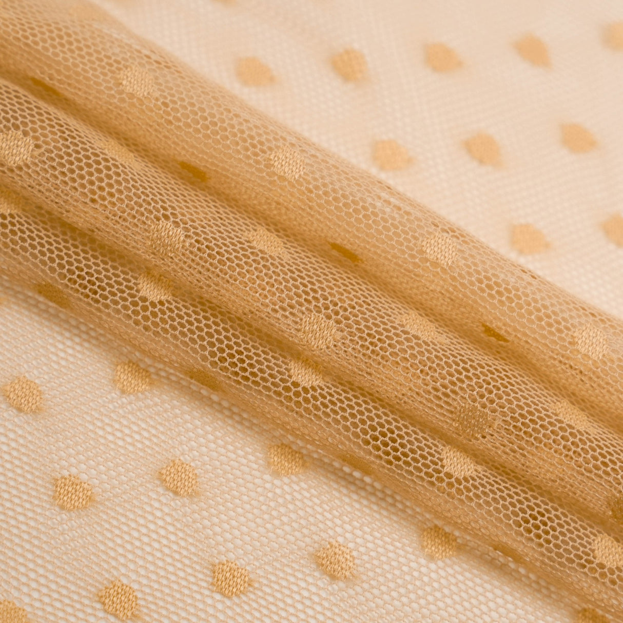 Polka Dot Stretch Mesh Fabric