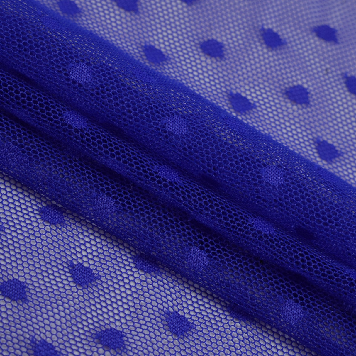 Polka Dot Stretch Mesh Fabric