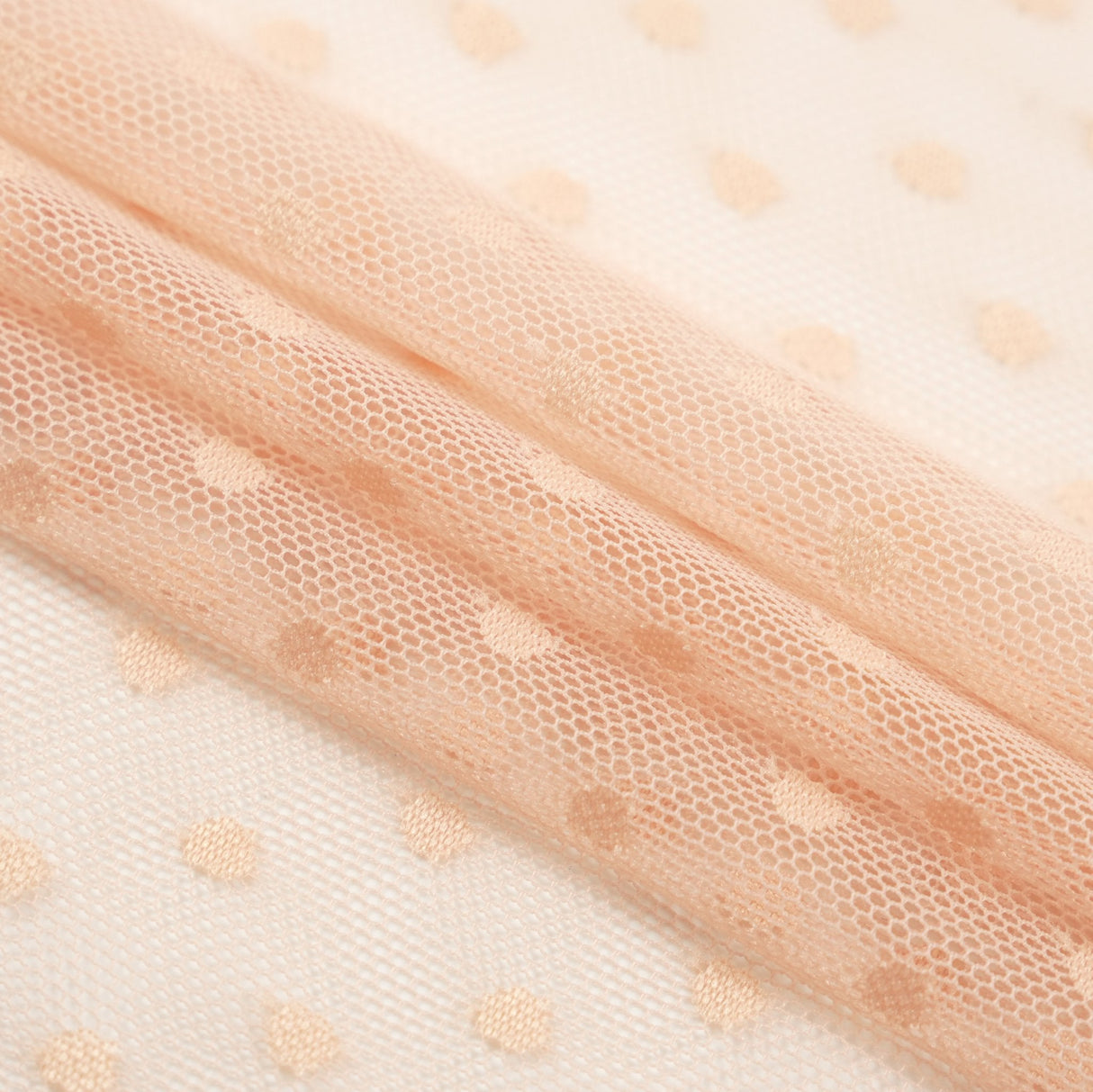 Polka Dot Stretch Mesh Fabric