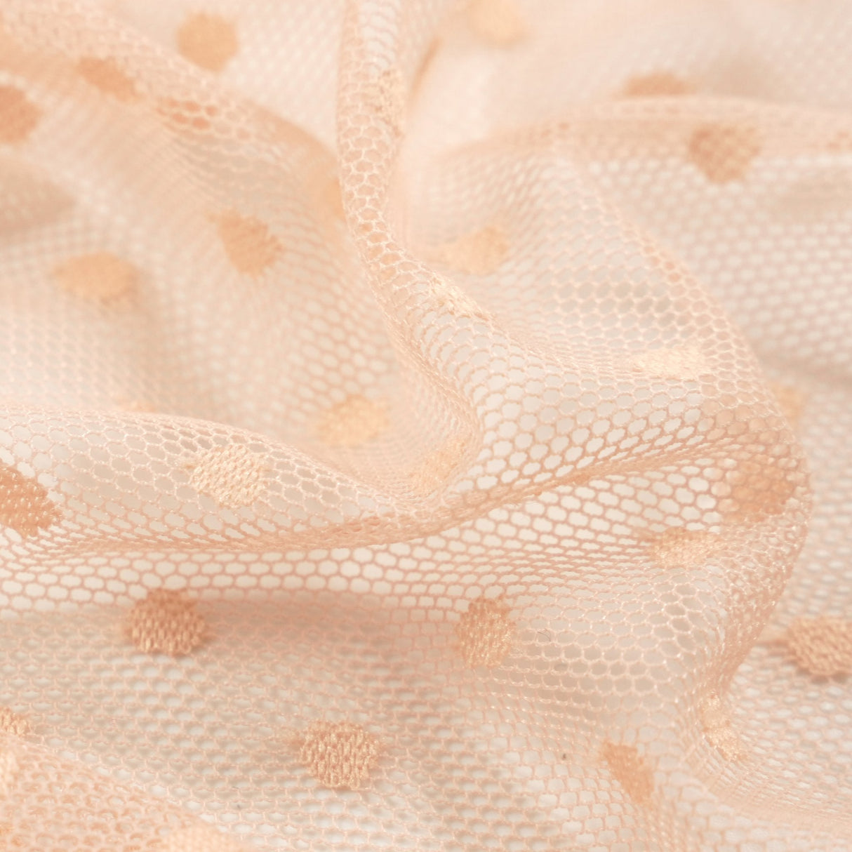 Polka Dot Stretch Mesh Fabric